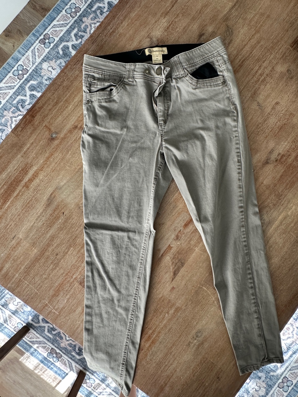 Democracy Ab Solution Gray Skinny Jeans Women’s Size 14 Stretch